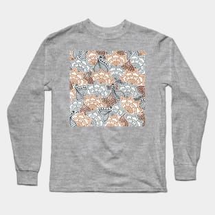 Grey and Brown Garden Long Sleeve T-Shirt